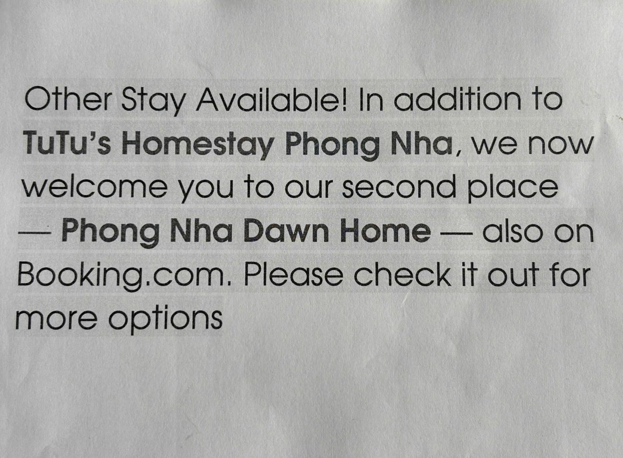Tutu'S Homestay Phong Nha Exterior photo